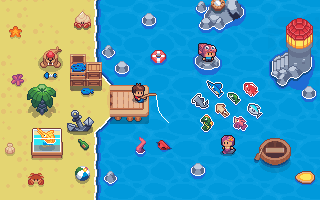 Fishing mechanic in 我的农民 — catch rare Marine Marvels in the Web3 game